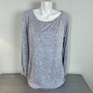 Athleta gray wide neck shirt